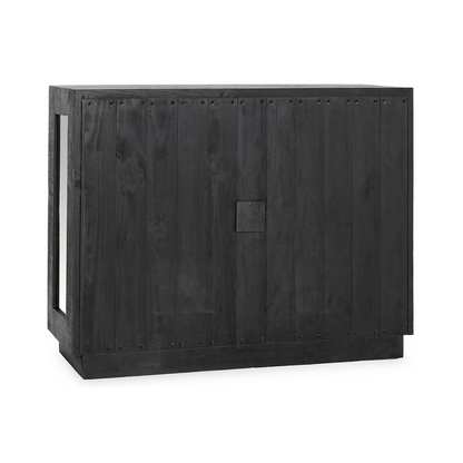 Carbon Black Reclaimed Pine Buffets & Cabinet Larson Two-Door Cabinet Collection