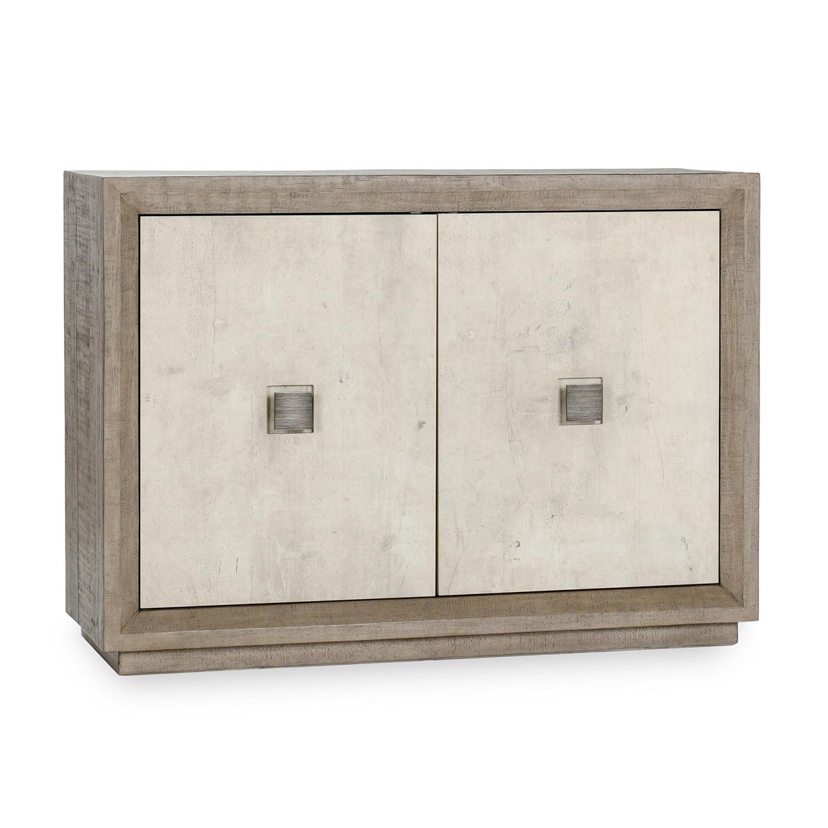 Distressed Gray/Antique White Reclaimed Pine Buffets & Cabinet Denver Two-Door Cabinet Distressed Collection