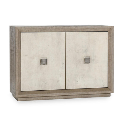 Distressed Gray/Antique White Reclaimed Pine Buffets & Cabinet Denver Two-Door Cabinet Distressed Collection