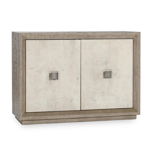 Distressed Gray/Antique White Reclaimed Pine Buffets & Cabinet Denver Two-Door Cabinet Distressed Collection