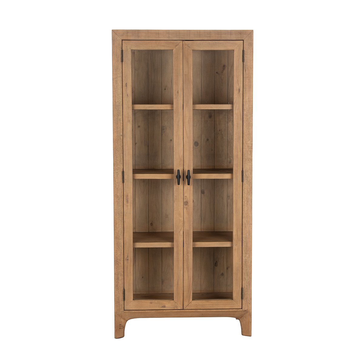 Warm Natural Reclaimed Pine Display Cabinet Crest Display Cabinet Collection