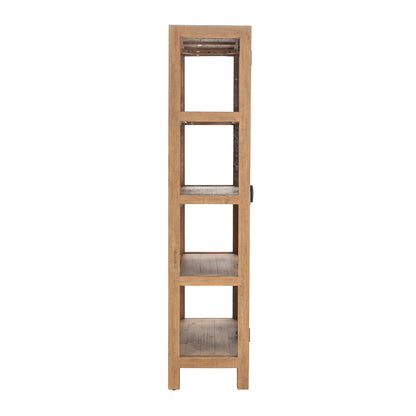Warm Natural Reclaimed Pine Display Cabinet Crest Display Cabinet Collection