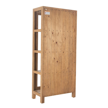 Warm Natural Reclaimed Pine Display Cabinet Crest Display Cabinet Collection