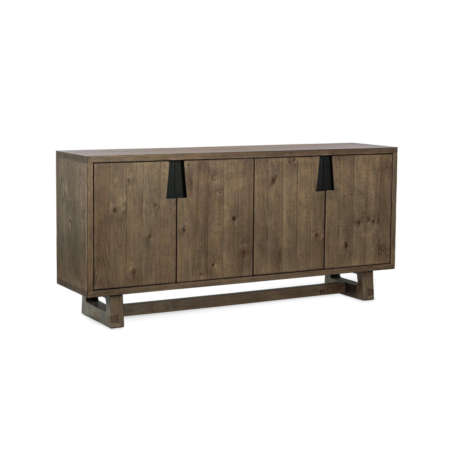 Smoke Brown Reclaimed Pine Buffets & Cabinet Lyra Four-Door Buffet Collection