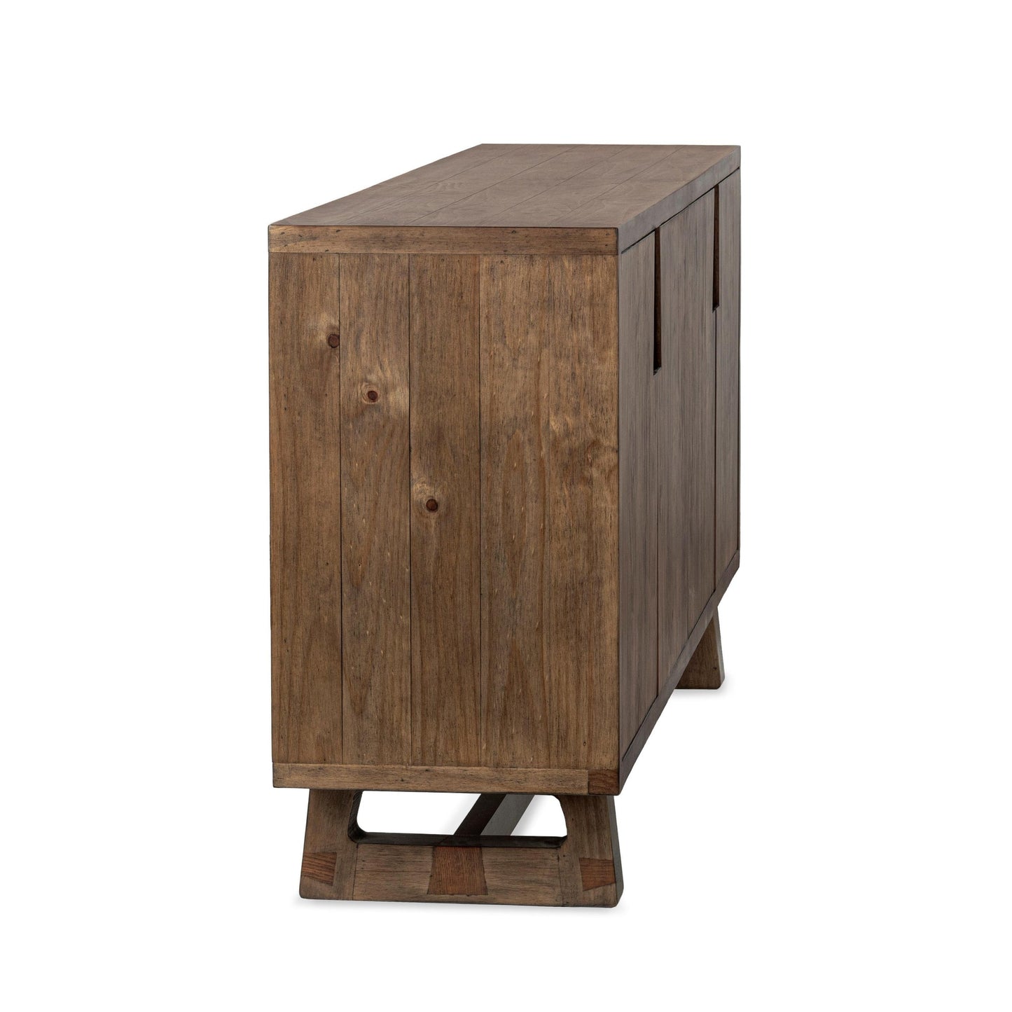 Smoke Brown Reclaimed Pine Buffets & Cabinet Lyra Four-Door Buffet Collection