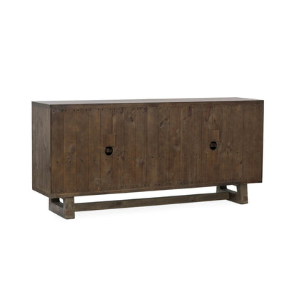 Smoke Brown Reclaimed Pine Buffets & Cabinet Lyra Four-Door Buffet Collection