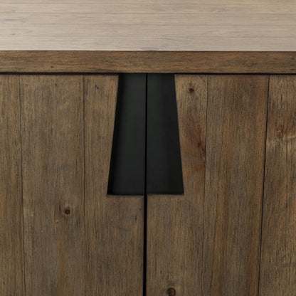 Smoke Brown Reclaimed Pine Buffets & Cabinet Lyra Four-Door Buffet Collection
