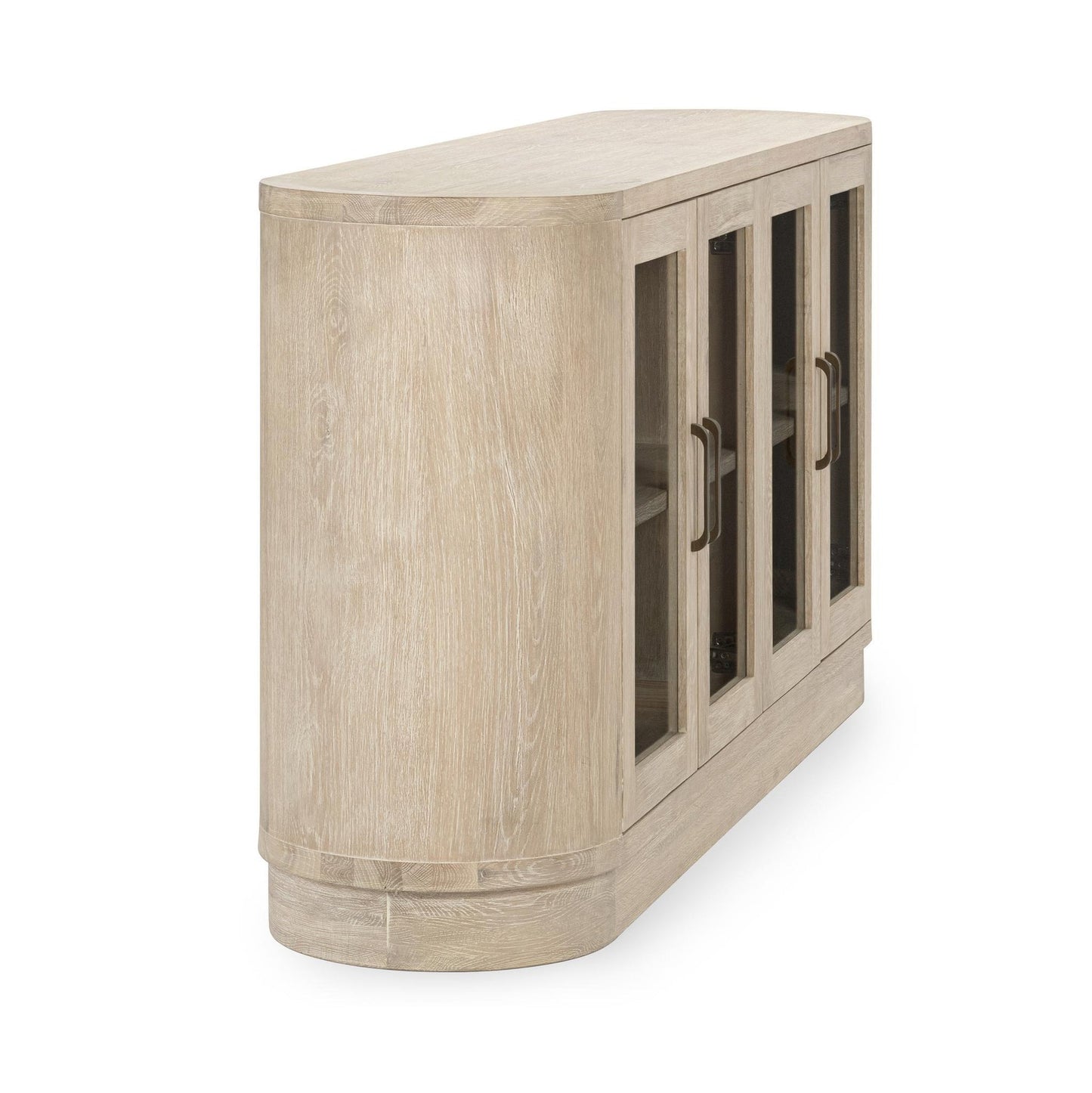 Cream Washed Oak Veneer Buffets & Cabinet Vander Four-Door Buffet Collection
