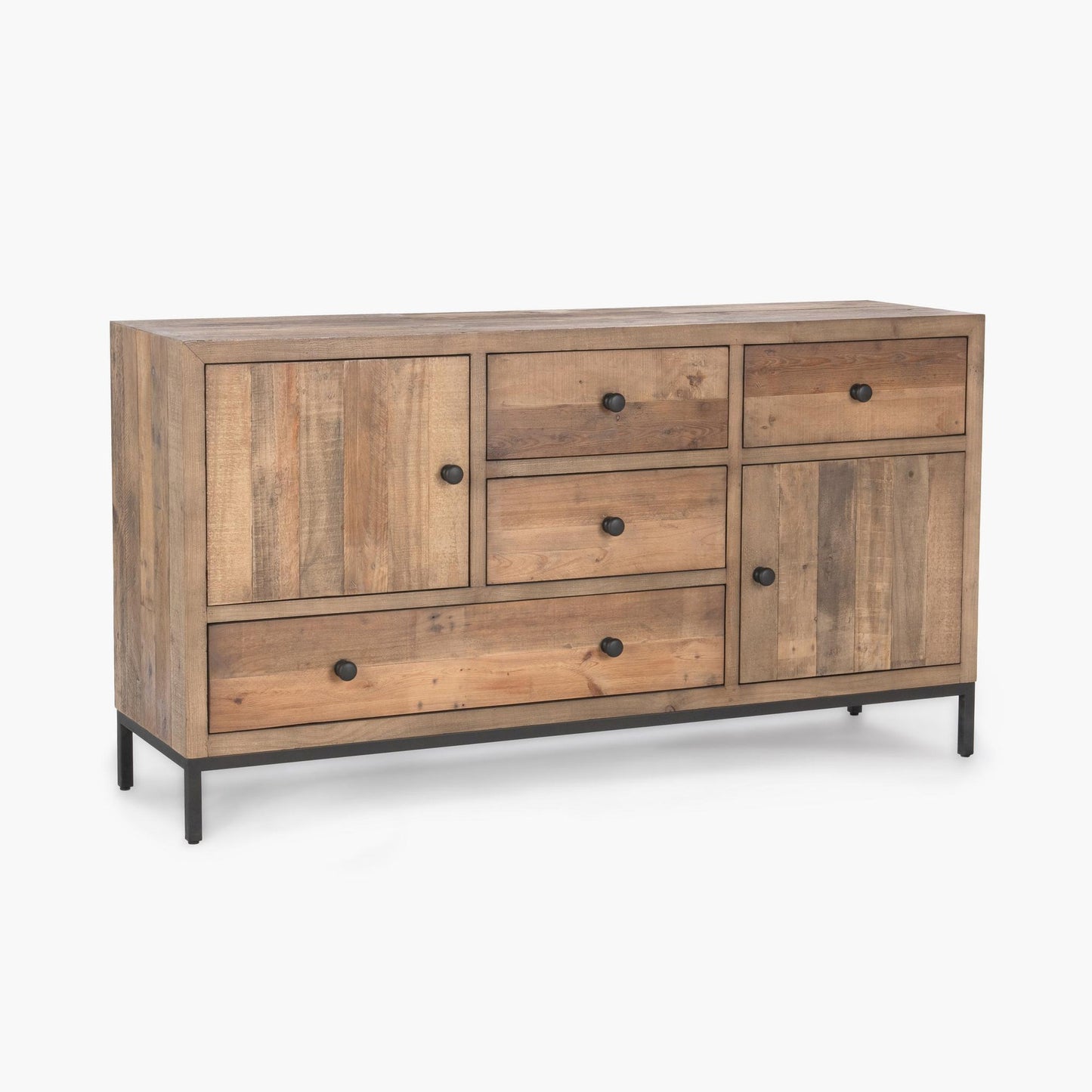 Natural Pine Reclaimed Pine Buffets & Cabinet Dita Four-Drawer Two-Door Buffet Collection