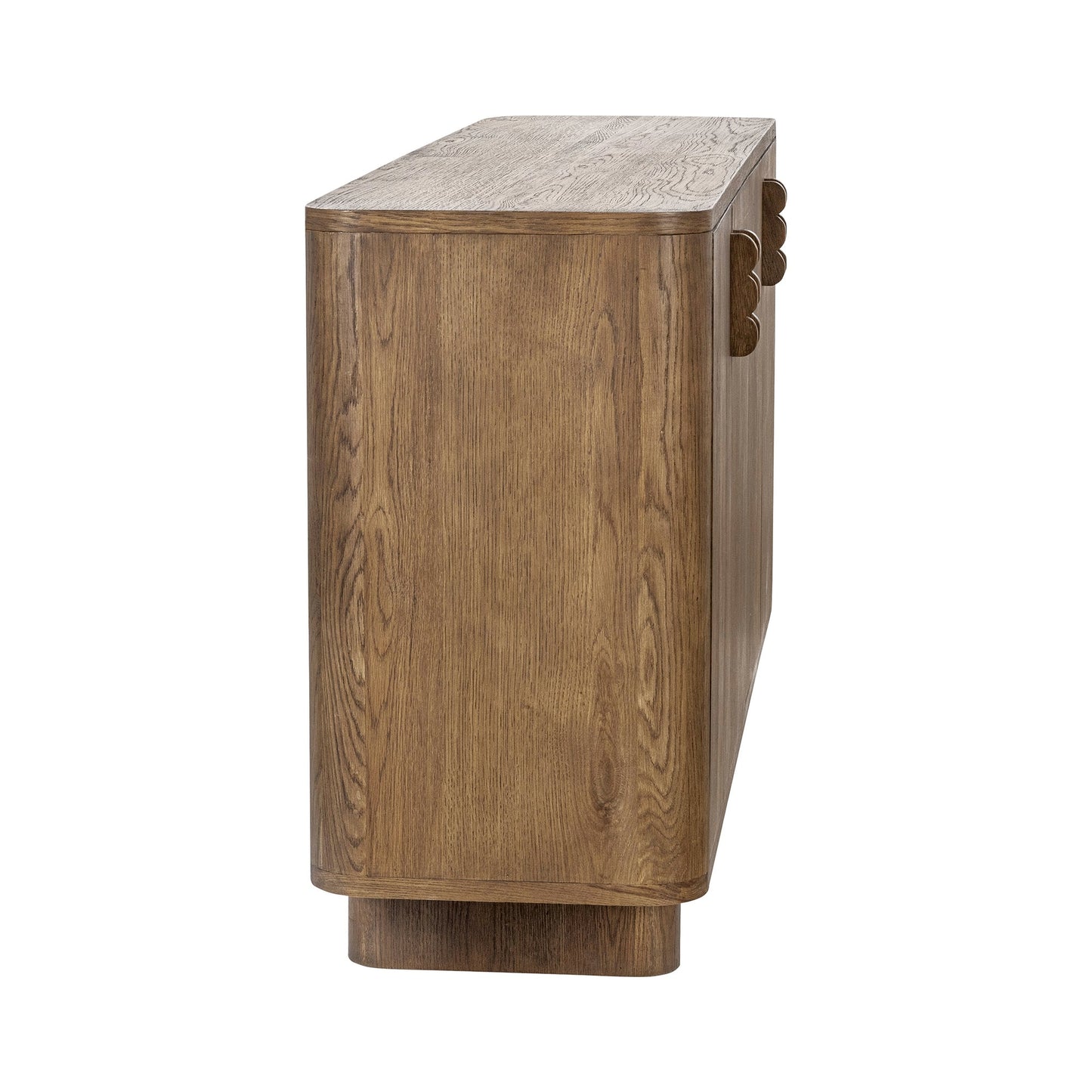 Tawny Brown Oak Veneer Buffets & Cabinet Tacoma Four-Door Buffet Collection