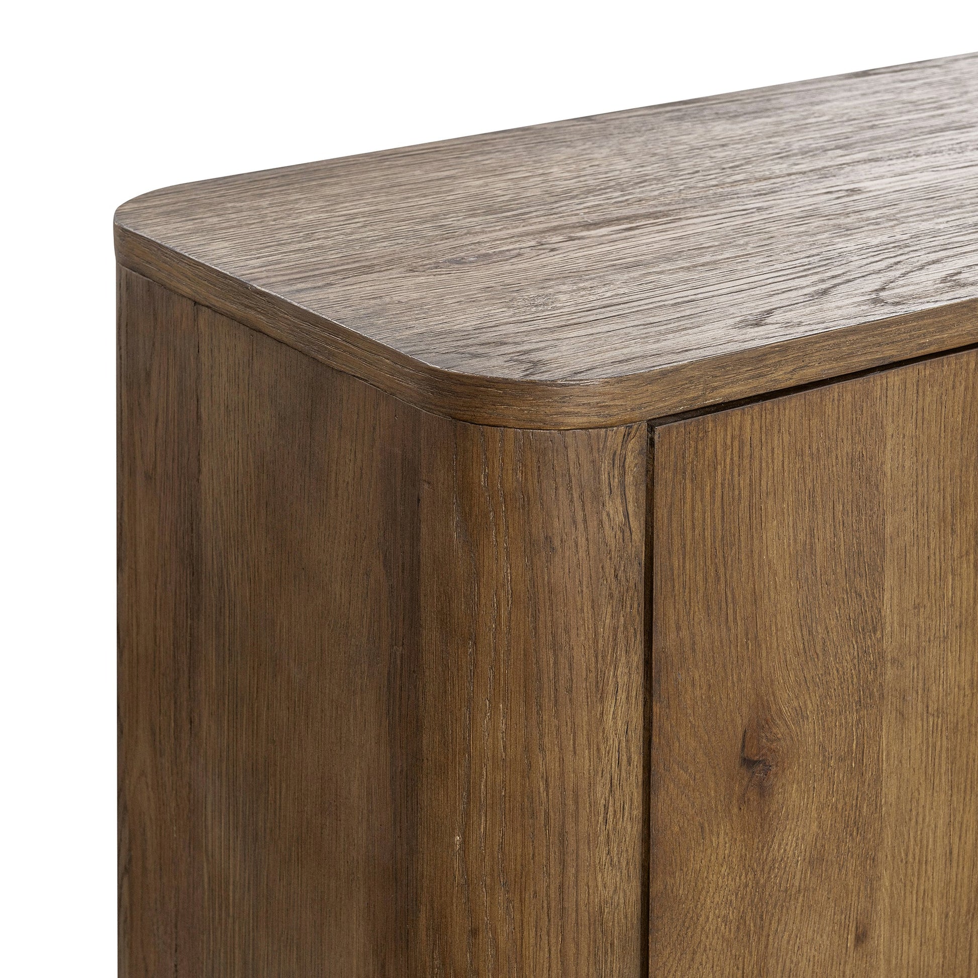 Tawny Brown Oak Veneer Buffets & Cabinet Tacoma Four-Door Buffet Collection