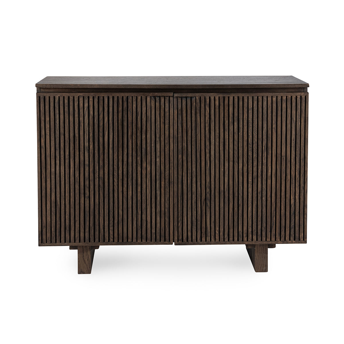 Toasted Brown Oak Veneer Buffets & Cabinet Roya Two-Door Cabinet Collection