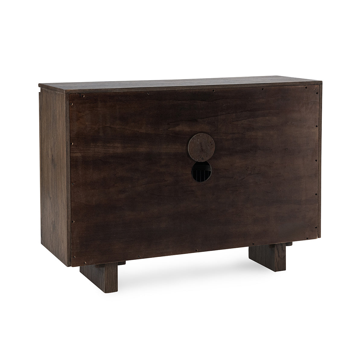 Toasted Brown Oak Veneer Buffets & Cabinet Roya Two-Door Cabinet Collection