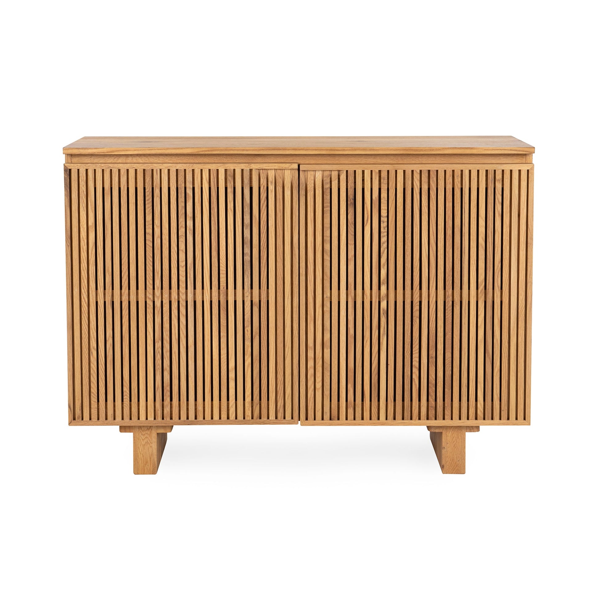 Natural Oak Oak Veneer Buffets & Cabinet Roya Two-Door Cabinet Collection