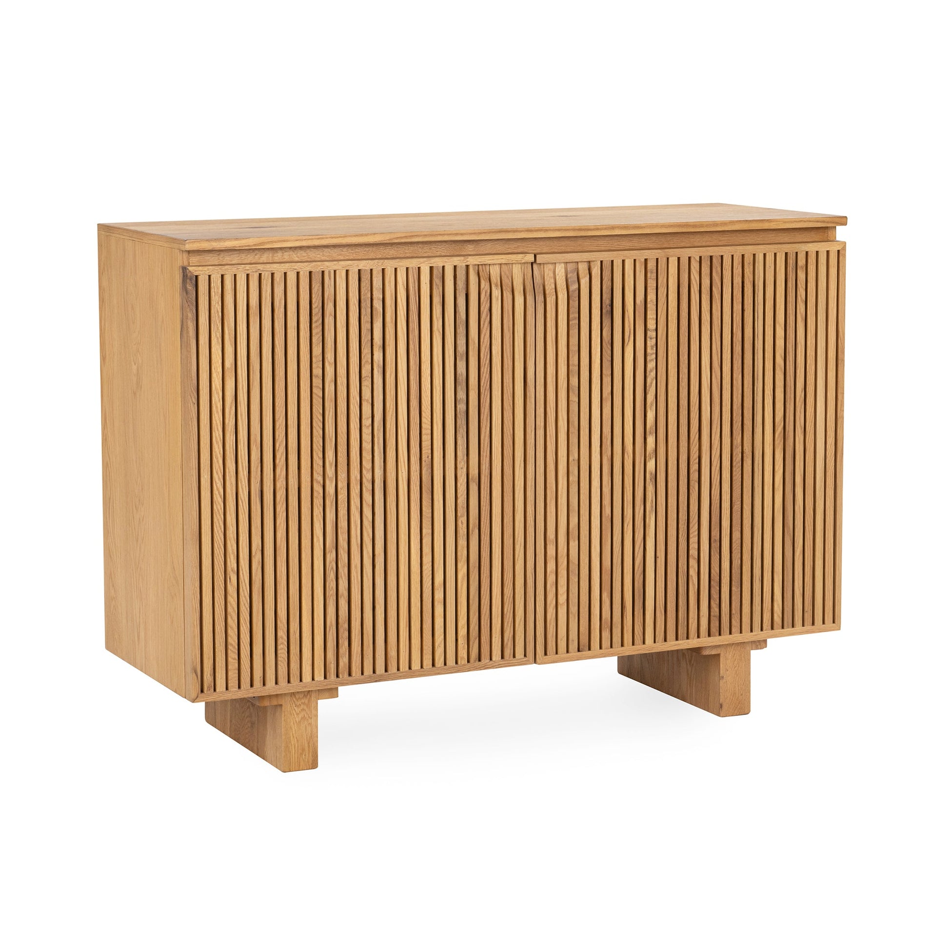 Natural Oak Oak Veneer Buffets & Cabinet Roya Two-Door Cabinet Collection