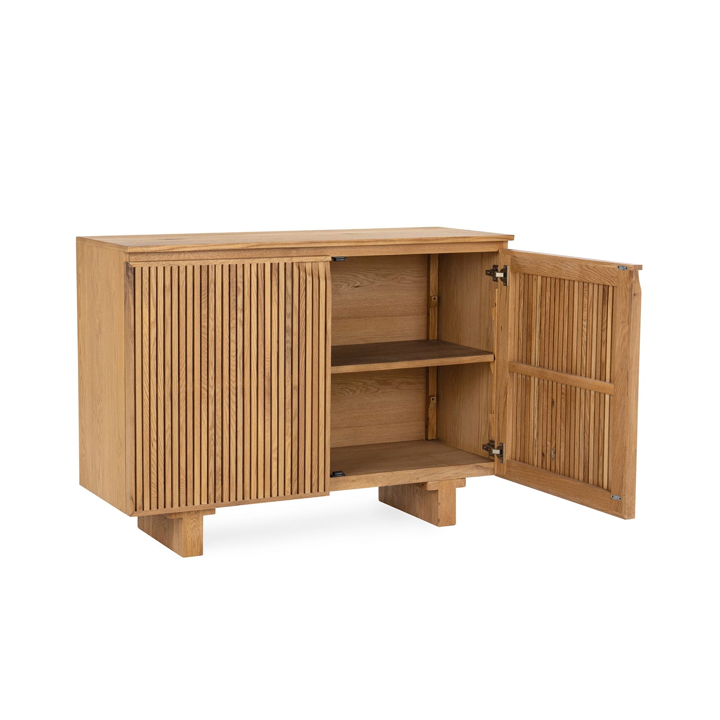 Natural Oak Oak Veneer Buffets & Cabinet Roya Two-Door Cabinet Collection