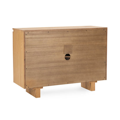 Natural Oak Oak Veneer Buffets & Cabinet Roya Two-Door Cabinet Collection