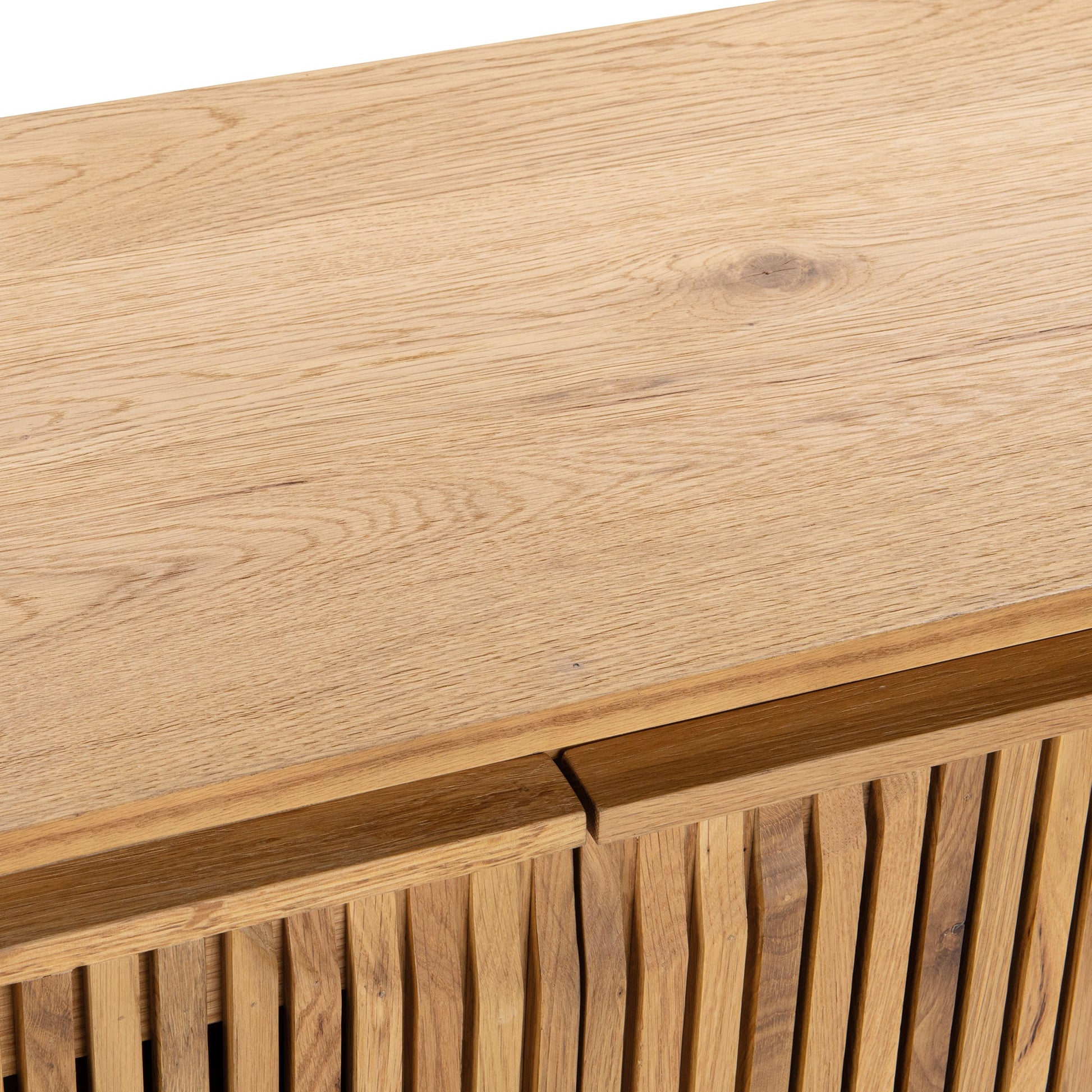 Natural Oak Oak Veneer Buffets & Cabinet Roya Two-Door Cabinet Collection