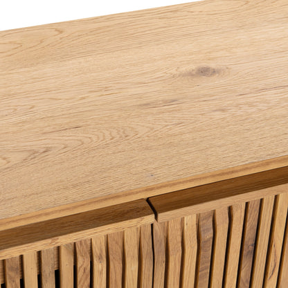 Natural Oak Oak Veneer Buffets & Cabinet Roya Two-Door Cabinet Collection