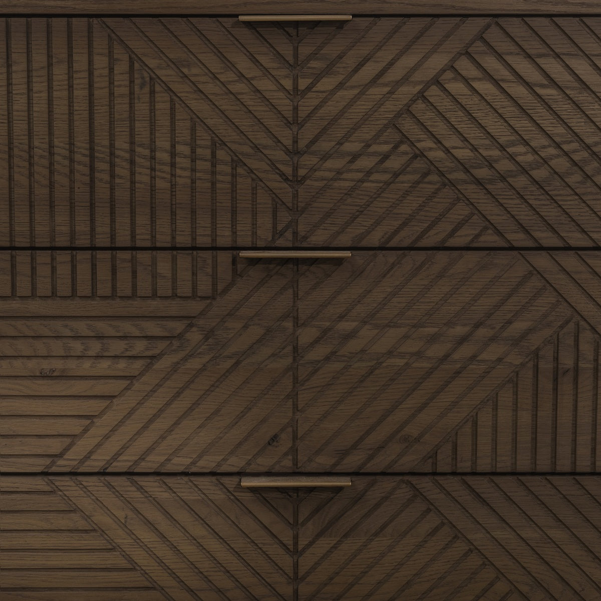 Toasted Brown Oak Veneer Dresser Santa Clara Six-Drawer Dresser Collection