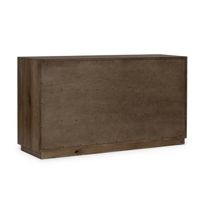 Toasted Brown Oak Veneer Dresser Santa Clara Six-Drawer Dresser Collection