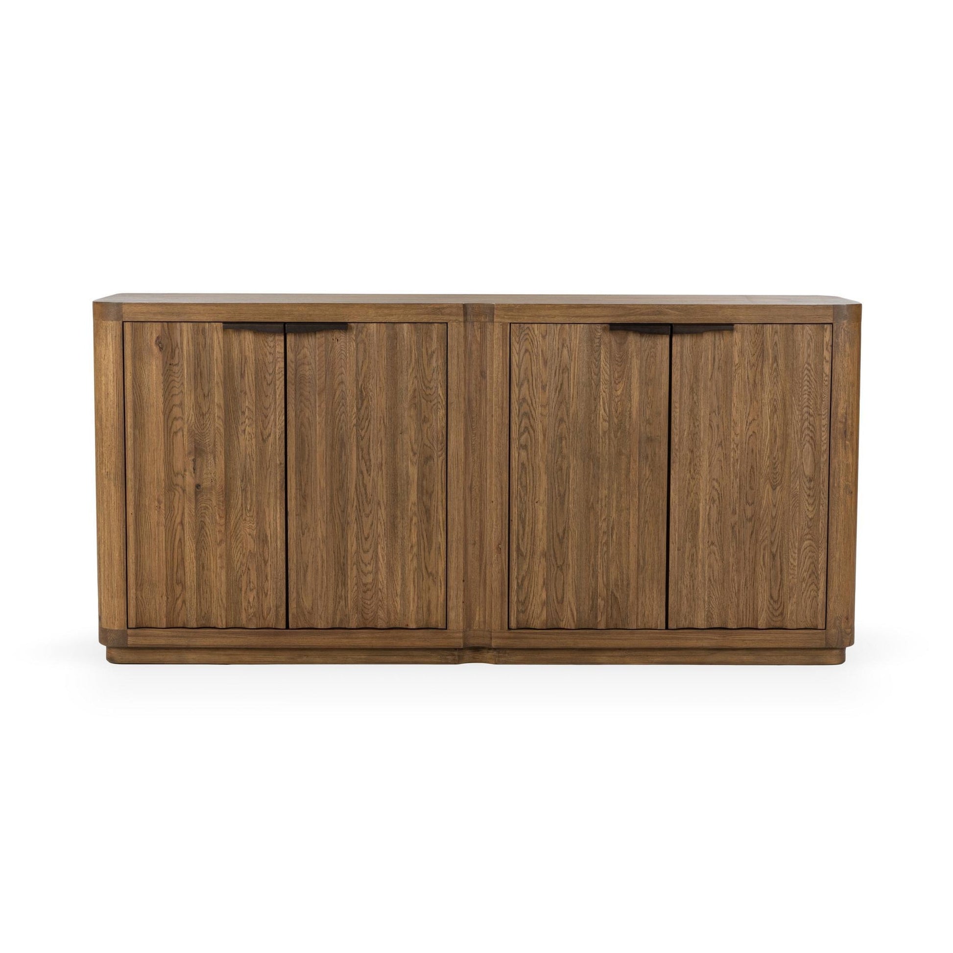 Tan Oak Oak Veneer Buffets & Cabinet Labelle Four-Door Buffet Collection