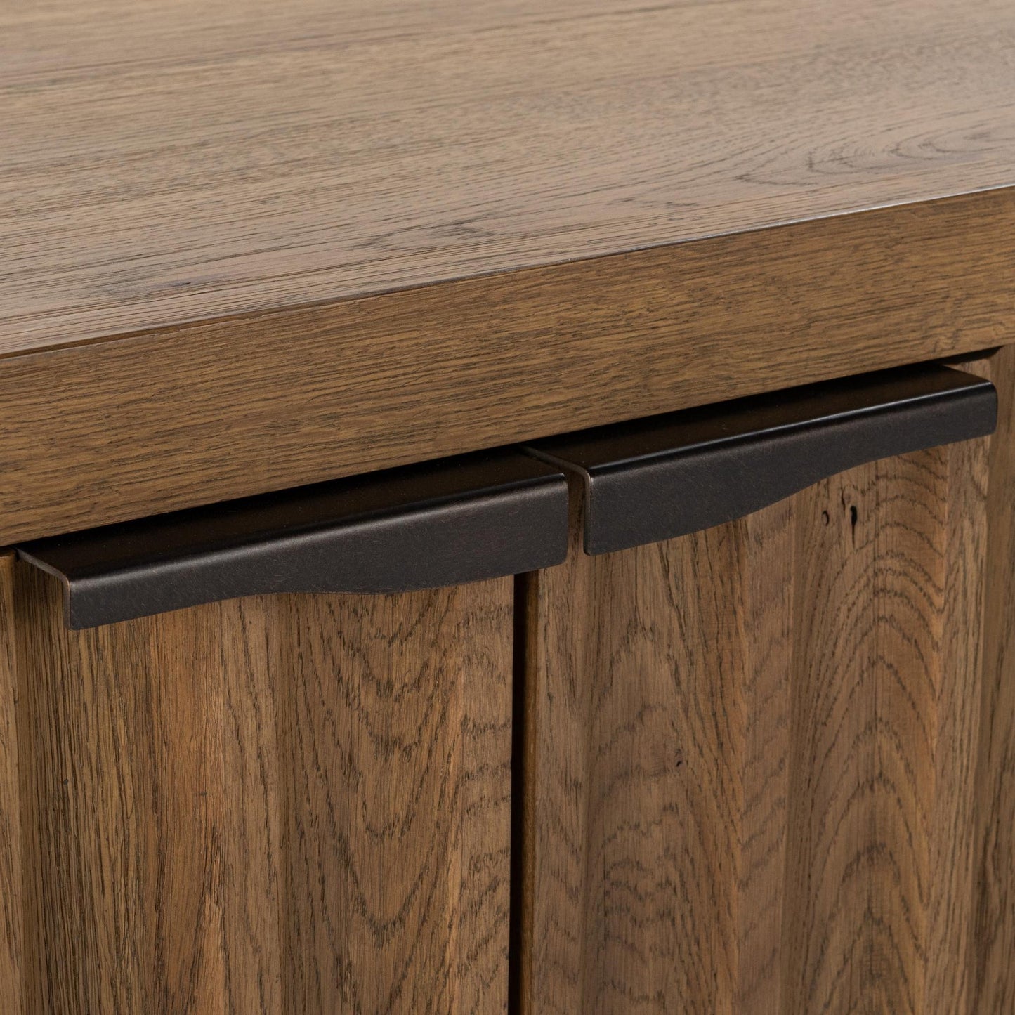 Tan Oak Oak Veneer Buffets & Cabinet Labelle Four-Door Buffet Collection