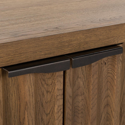 Tan Oak Oak Veneer Buffets & Cabinet Labelle Four-Door Buffet Collection
