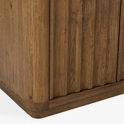 Tan Oak Oak Veneer Buffets & Cabinet Labelle Four-Door Buffet Collection