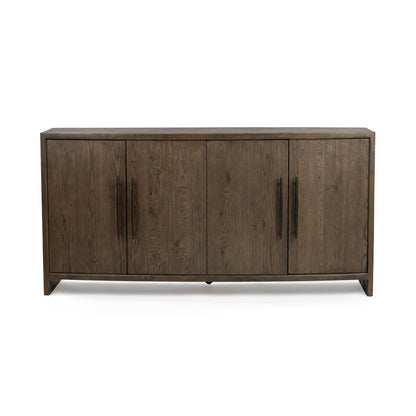 Soft Cocoa Oak Veneer Buffets & Cabinet Estelle Four-Door Buffet Collection