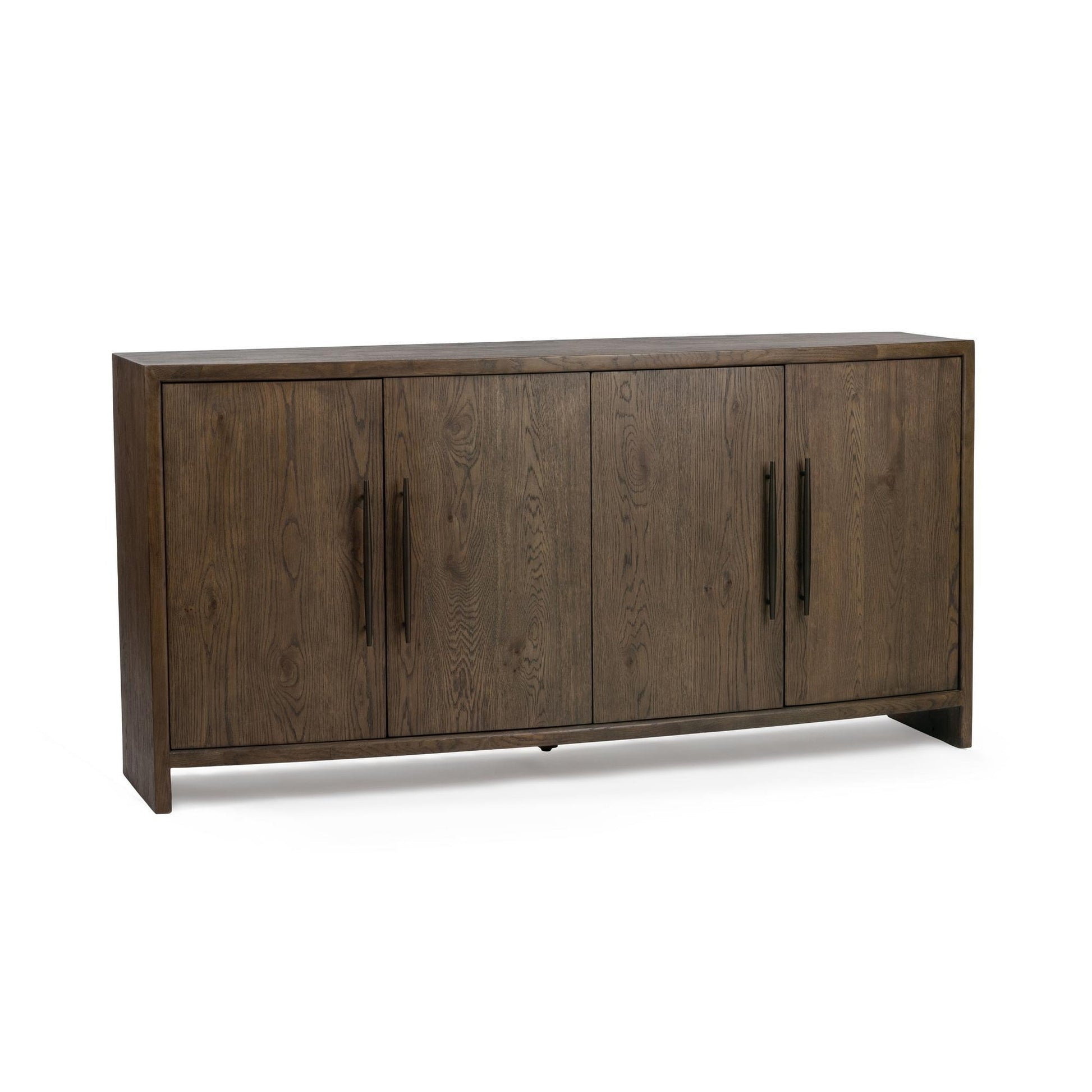 Soft Cocoa Oak Veneer Buffets & Cabinet Estelle Four-Door Buffet Collection