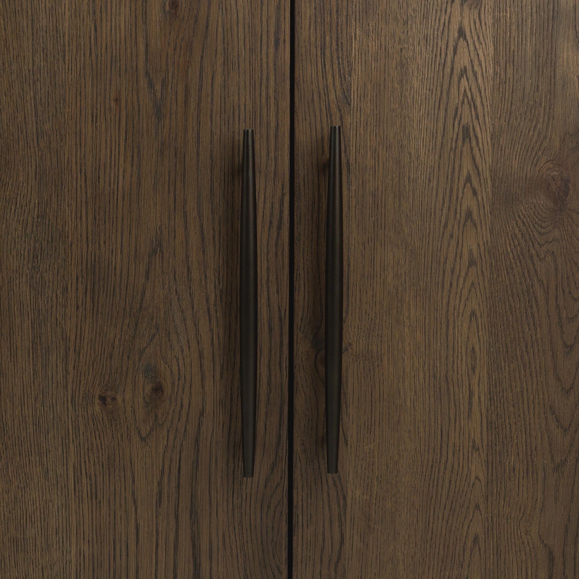 Soft Cocoa Oak Veneer Buffets & Cabinet Estelle Four-Door Buffet Collection
