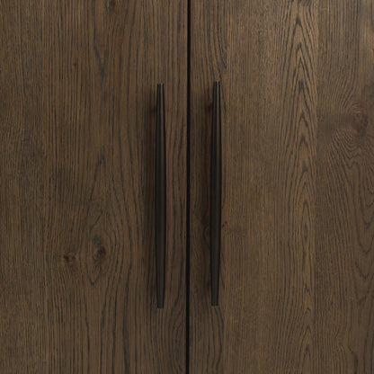 Soft Cocoa Oak Veneer Buffets & Cabinet Estelle Four-Door Buffet Collection