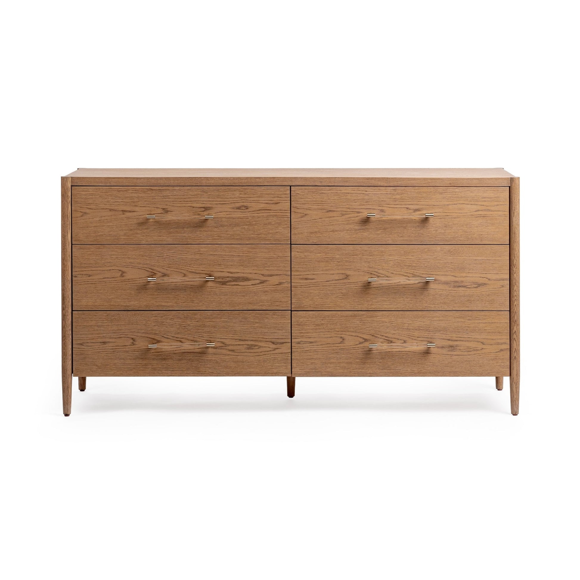 Napa Grove Oak Veneer Dresser Alisen Six-Drawer Dresser Collection