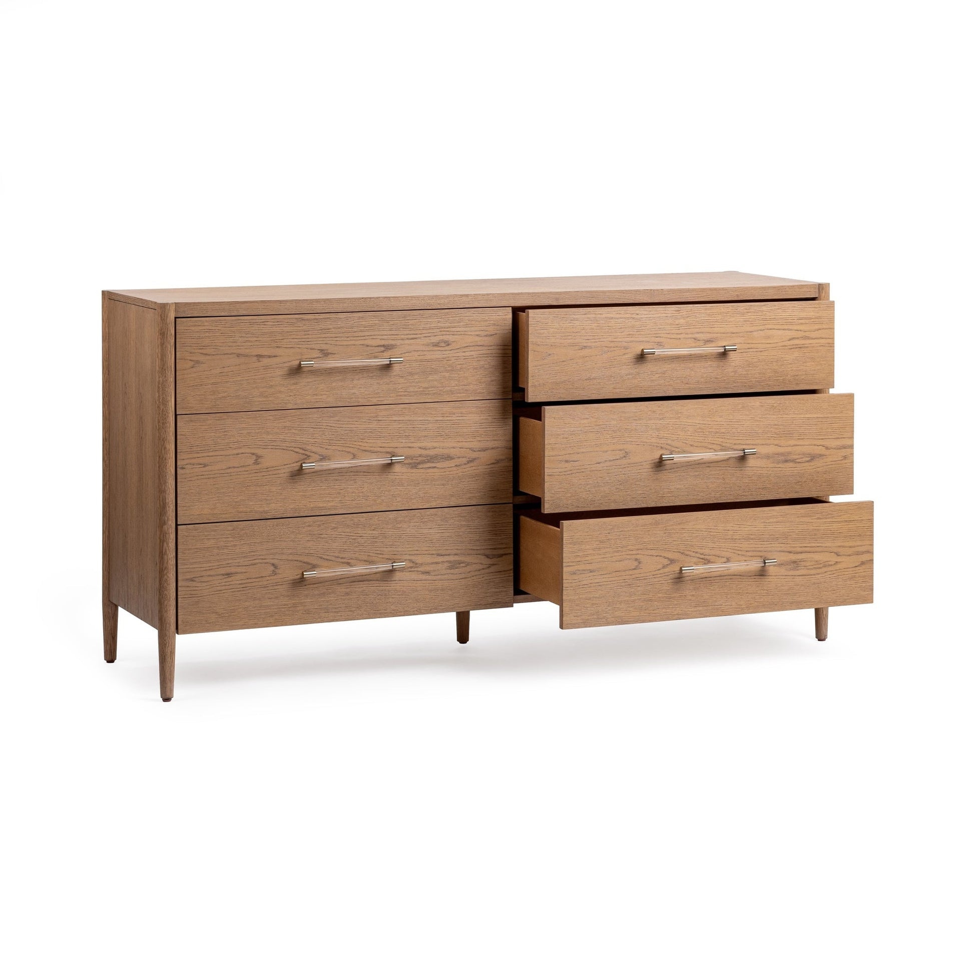 Napa Grove Oak Veneer Dresser Alisen Six-Drawer Dresser Collection