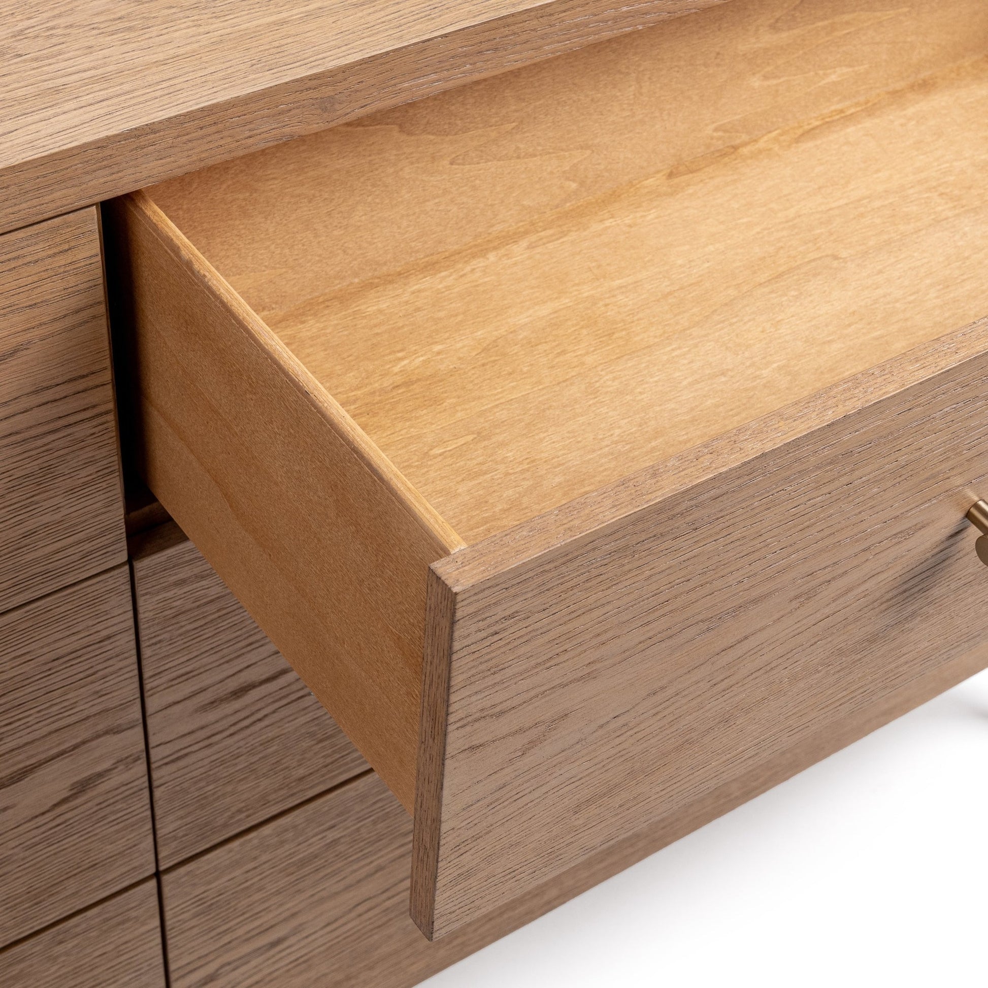 Napa Grove Oak Veneer Dresser Alisen Six-Drawer Dresser Collection
