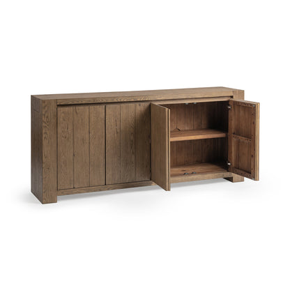 Cafe Brown Reclaimed Oak Buffets & Cabinet Bristol Four-Door Cabinet Collection