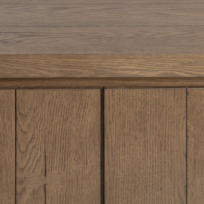 Cafe Brown Reclaimed Oak Buffets & Cabinet Bristol Four-Door Cabinet Collection