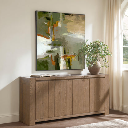 Cafe Brown Reclaimed Oak Buffets & Cabinet Bristol Four-Door Cabinet Collection