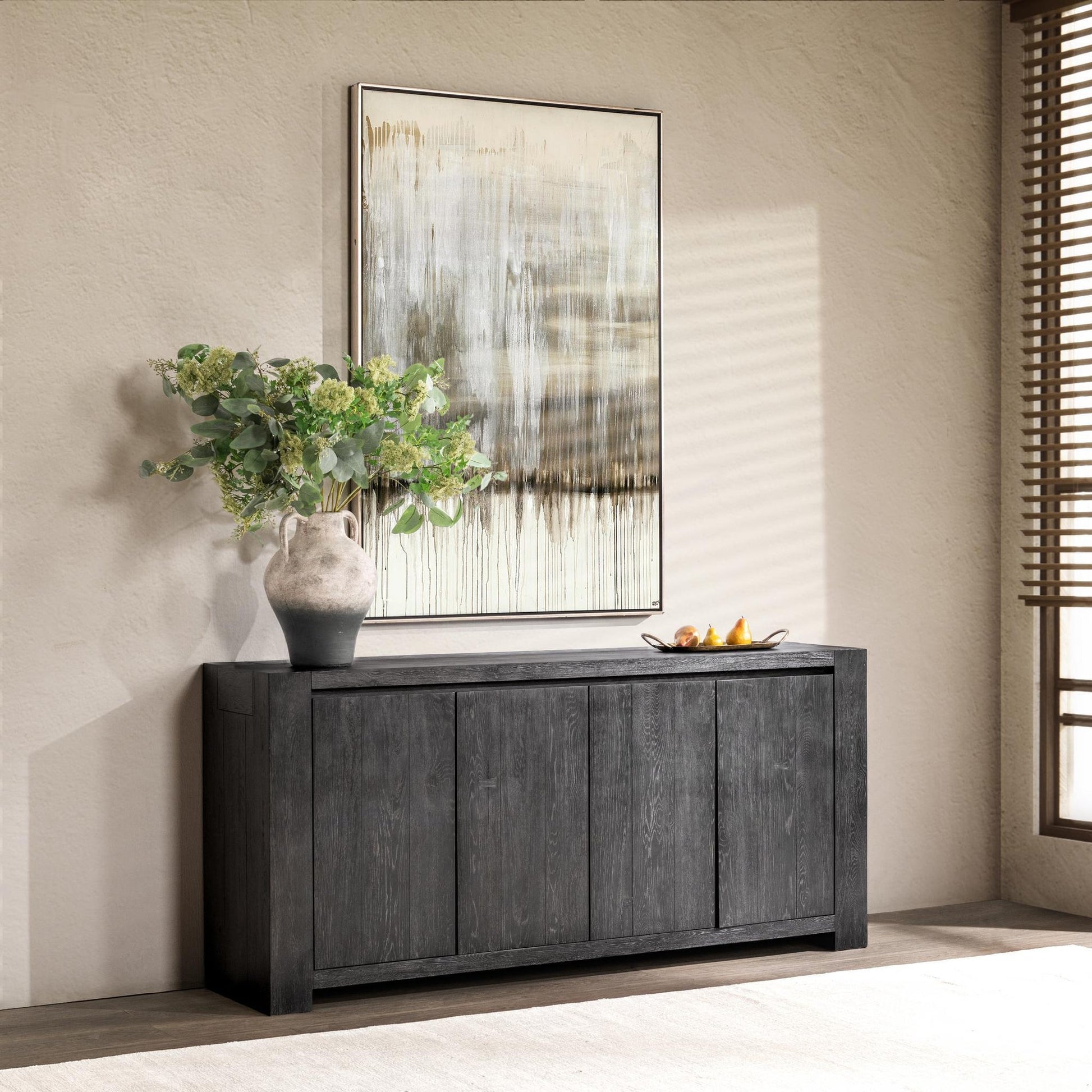 Onyx Haze Reclaimed Oak Buffets & Cabinet Bristol Four-Door Cabinet Collection