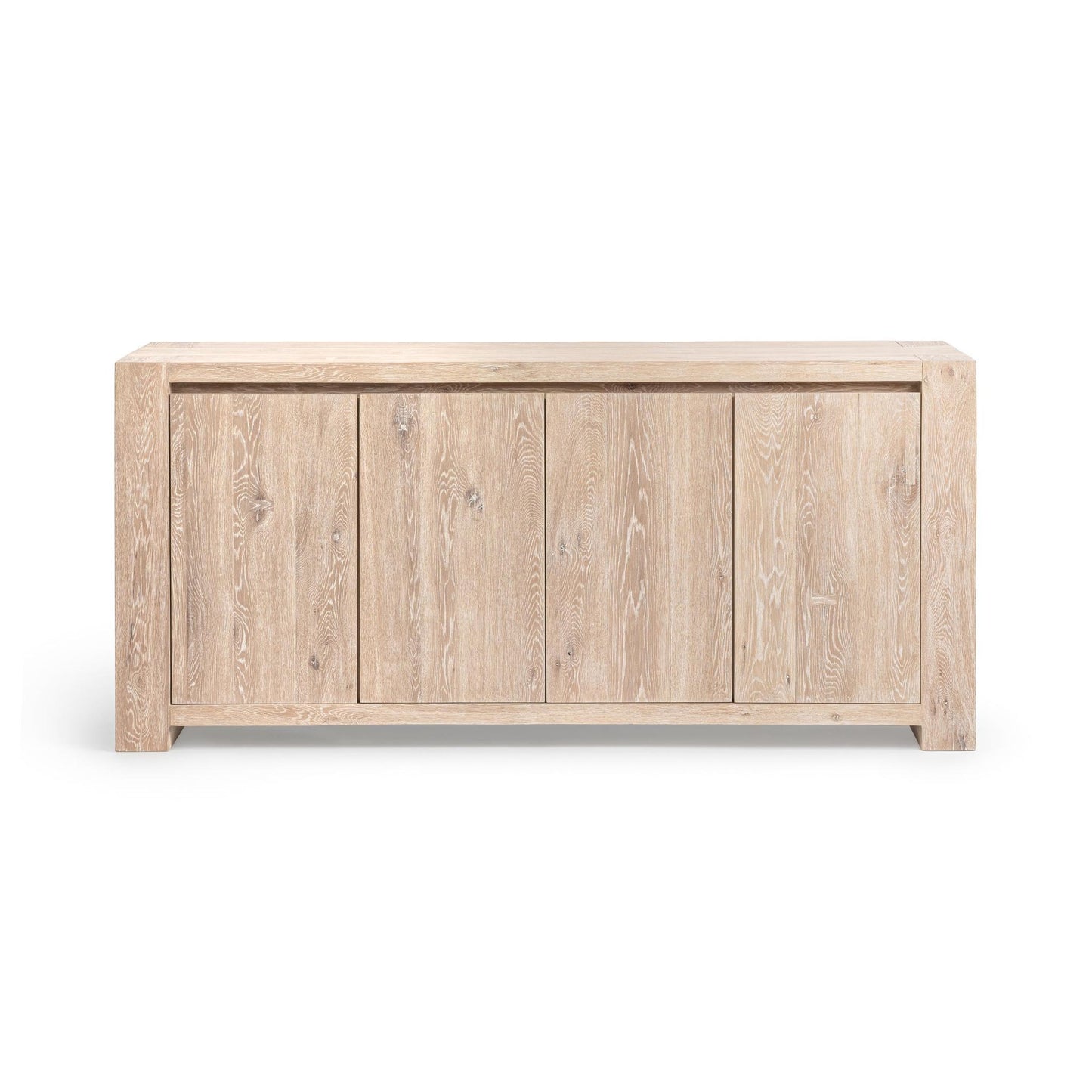 Aged Cream Reclaimed Oak Buffets & Cabinet Bristol Four-Door Cabinet Collection