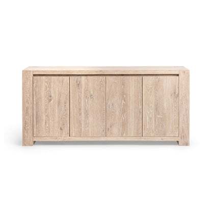 Aged Cream Reclaimed Oak Buffets & Cabinet Bristol Four-Door Cabinet Collection