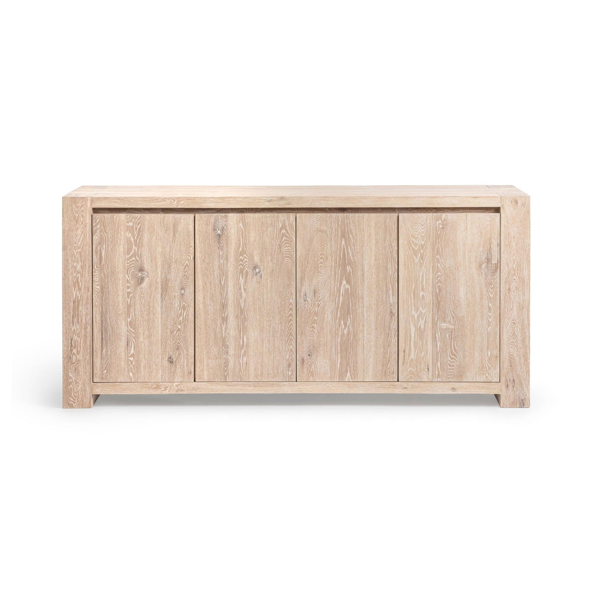 Aged Cream Reclaimed Oak Buffets & Cabinet Bristol Four-Door Cabinet Collection
