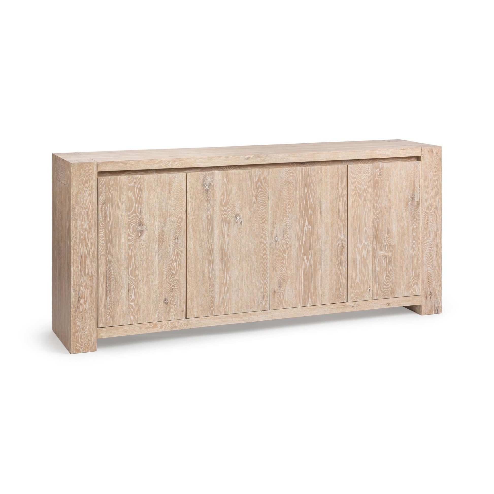 Aged Cream Reclaimed Oak Buffets & Cabinet Bristol Four-Door Cabinet Collection
