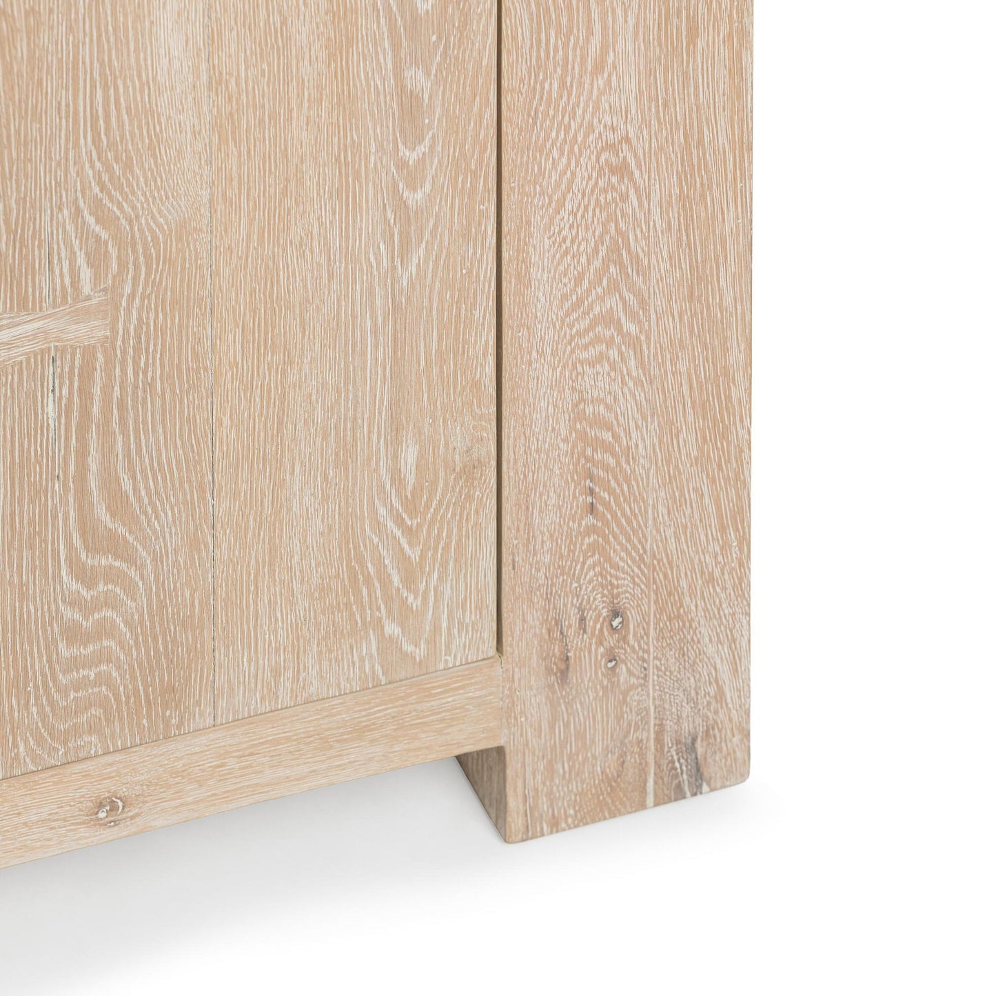 Aged Cream Reclaimed Oak Buffets & Cabinet Bristol Four-Door Cabinet Collection