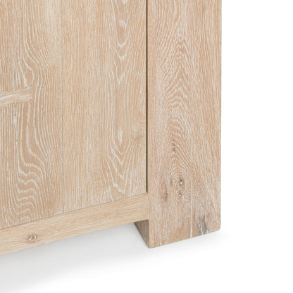 Aged Cream Reclaimed Oak Buffets & Cabinet Bristol Four-Door Cabinet Collection