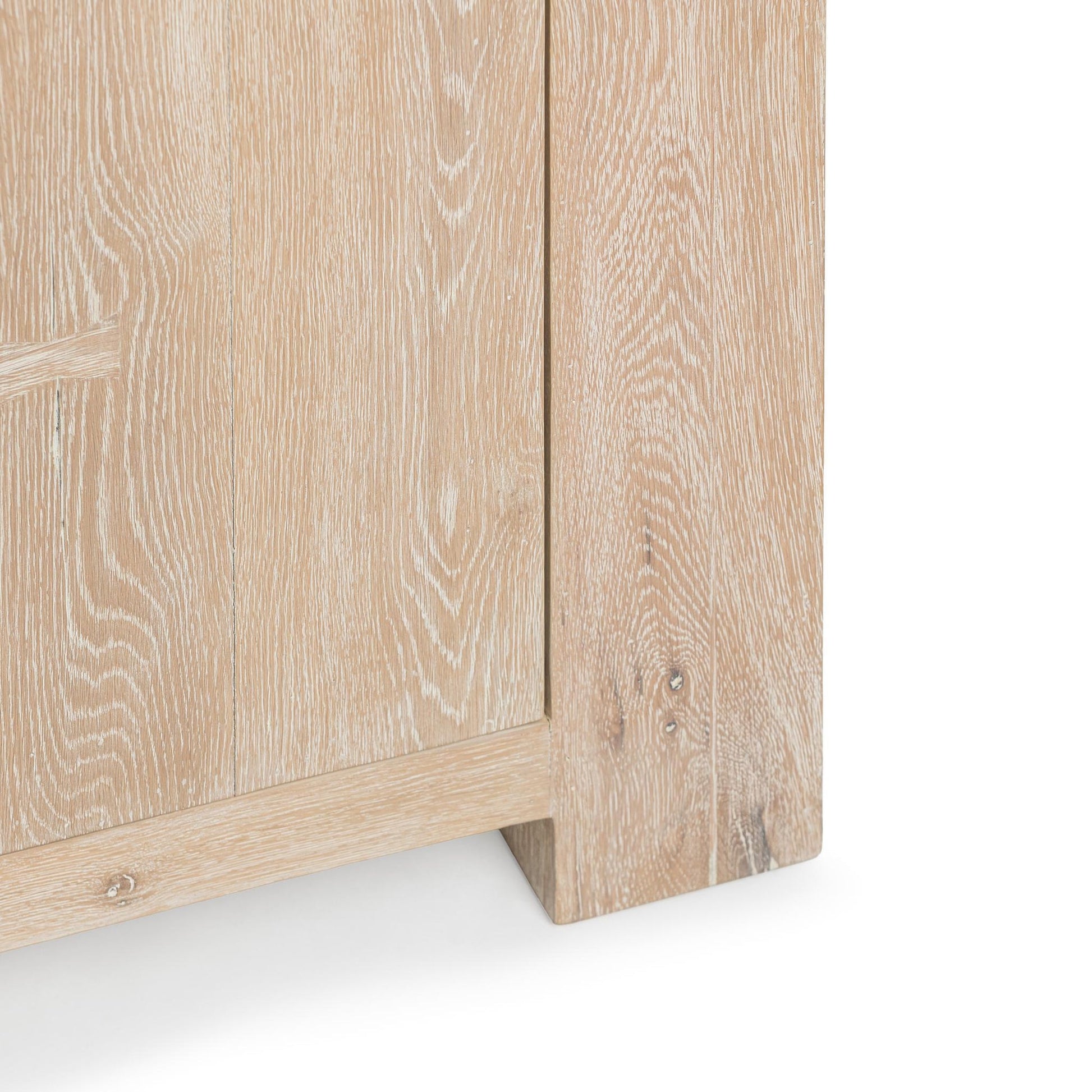 Aged Cream Reclaimed Oak Buffets & Cabinet Bristol Four-Door Cabinet Collection