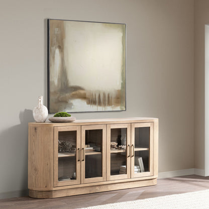Coastal Haven Oak Veneer Buffets & Cabinet Vander Four-Door Buffet Collection