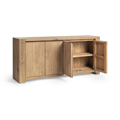Coastal Haven Reclaimed Oak Buffets & Cabinet Bristol Four-Door Cabinet Collection