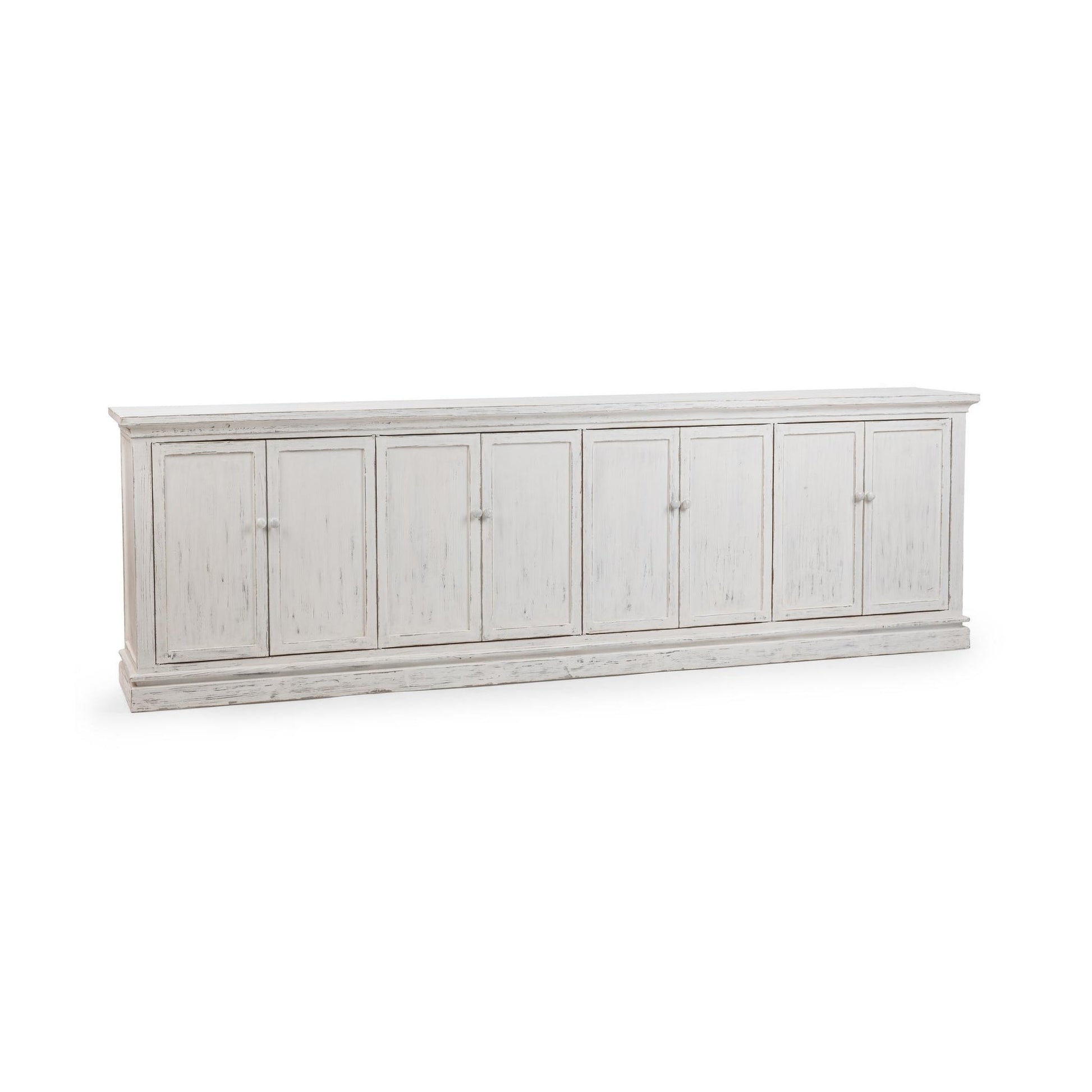 Shorline Wash Reclaimed Pine Buffets & Cabinet Elmer Eight-Door Cabinet Collection